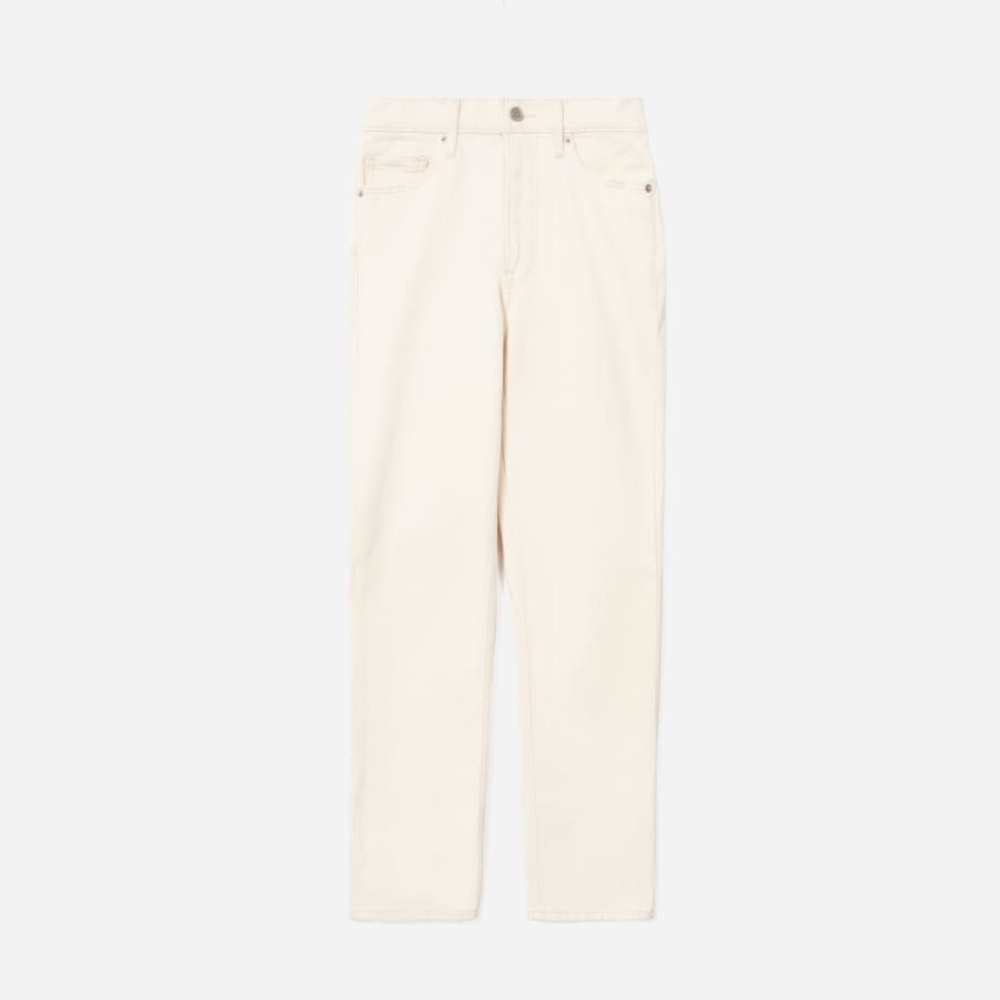Everlane the 90s cheeky cream jeans crop